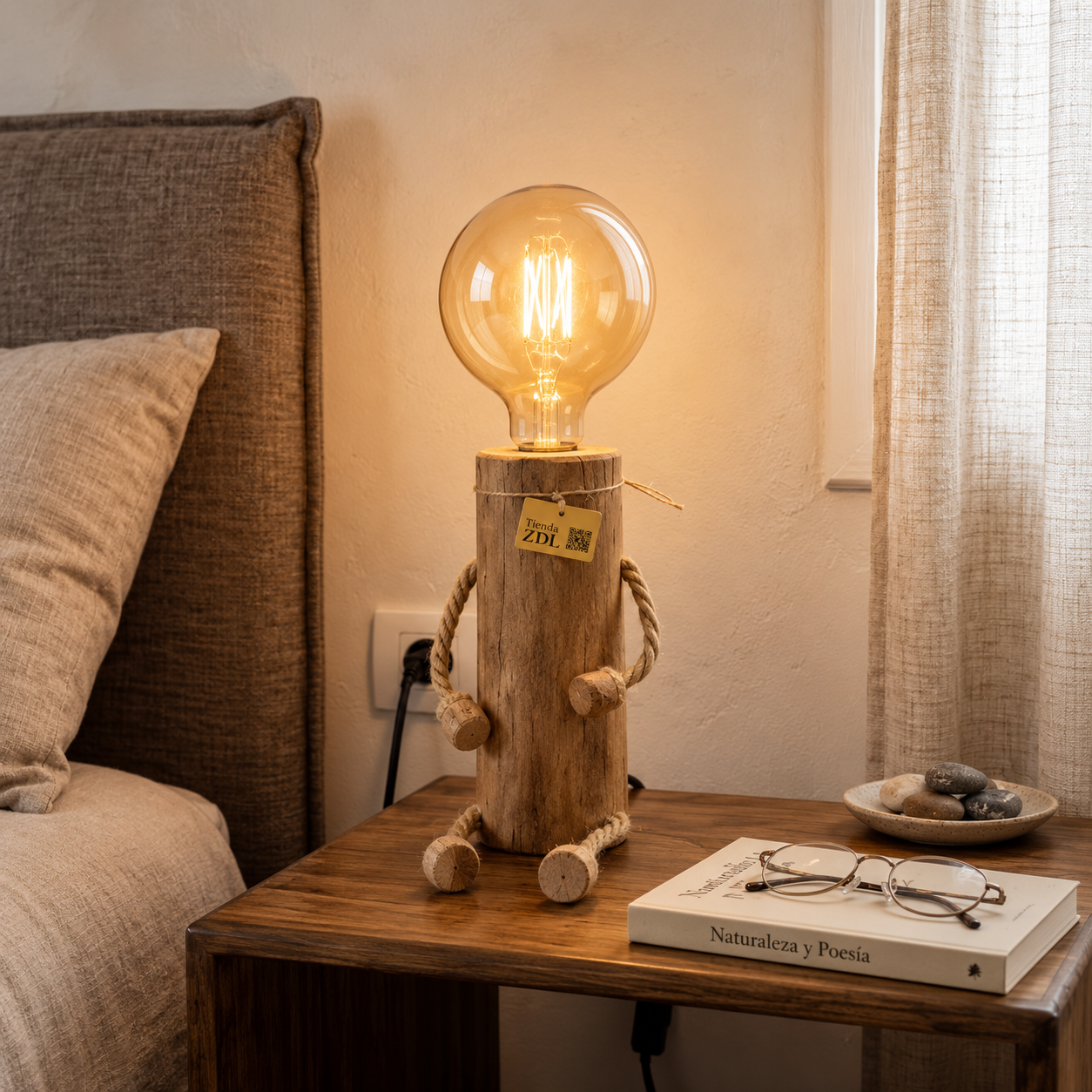 Lámpara Monito Artesanal (Pareja)